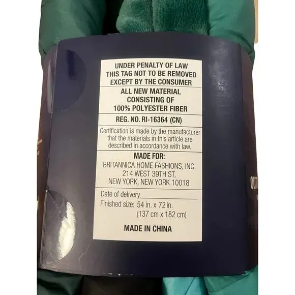 RARE FIND! Weatherproof Vintage HOODED OUTDOOR BLANKET | Green 54x72" - Picture 6 of 13